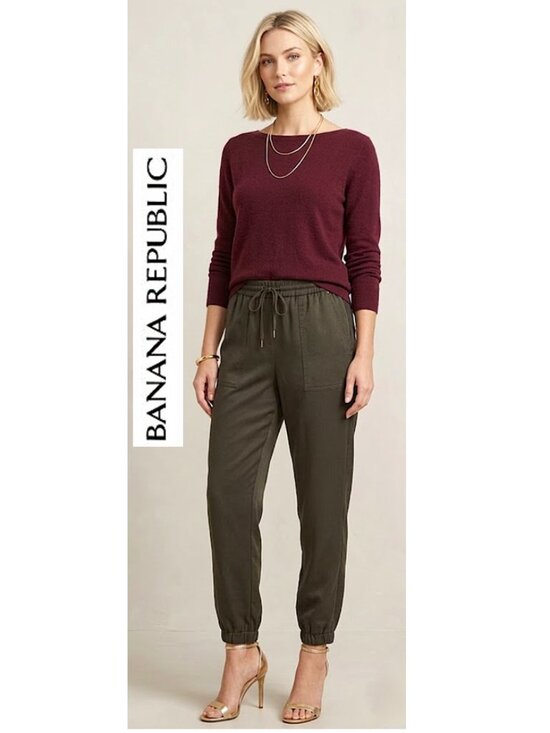 Banana Republic Pants - Banana Republic Olive Green Jogger Pants